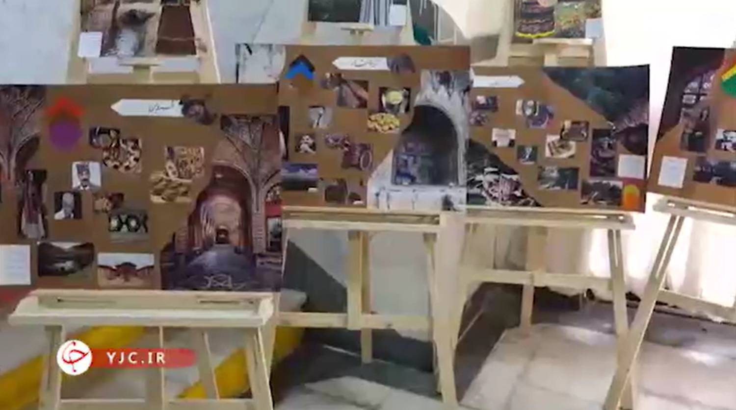 نمایشگاهی از آثار هنری دانش آموزان شهر ری + فیلم