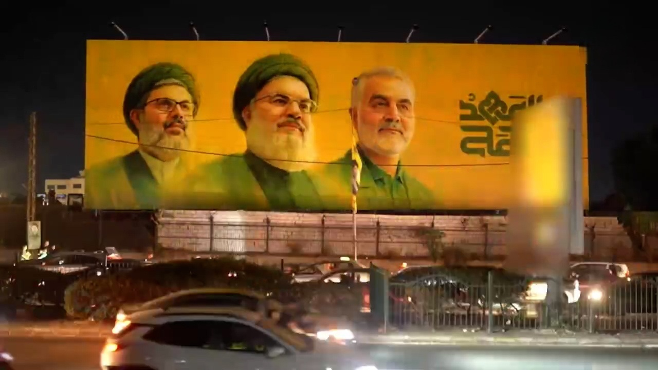 دیوار نگاره بیروت به مناسبت اولین سالگرد شهادت رهبران مقاومت + فیلم