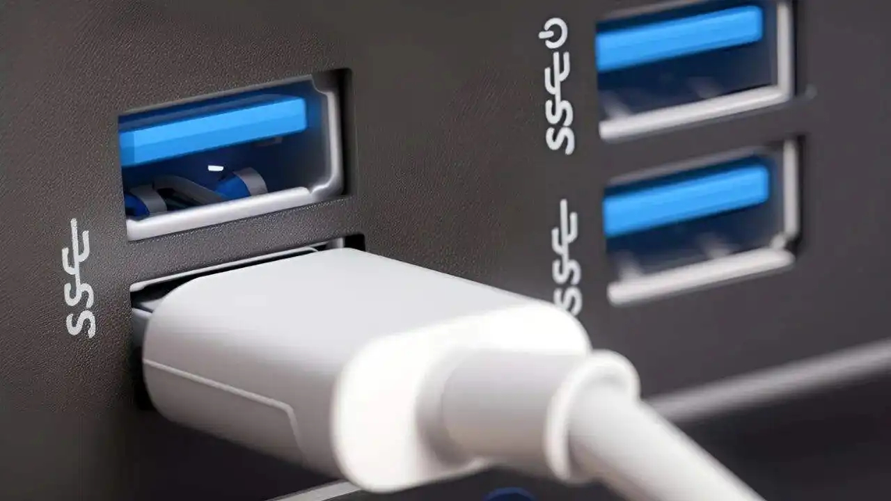 رنگ آبی پورت USB به چه معناست؟