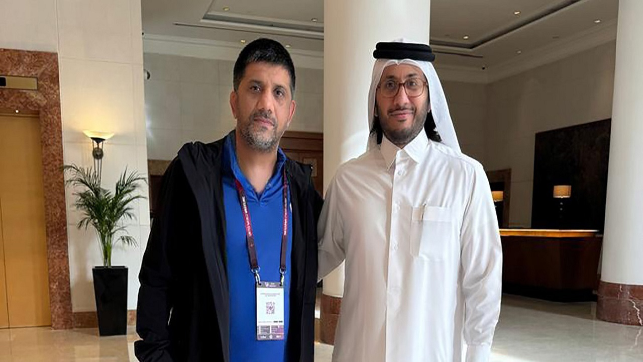 دیدار دبیر با رئیس فدراسیون کشتی قطر