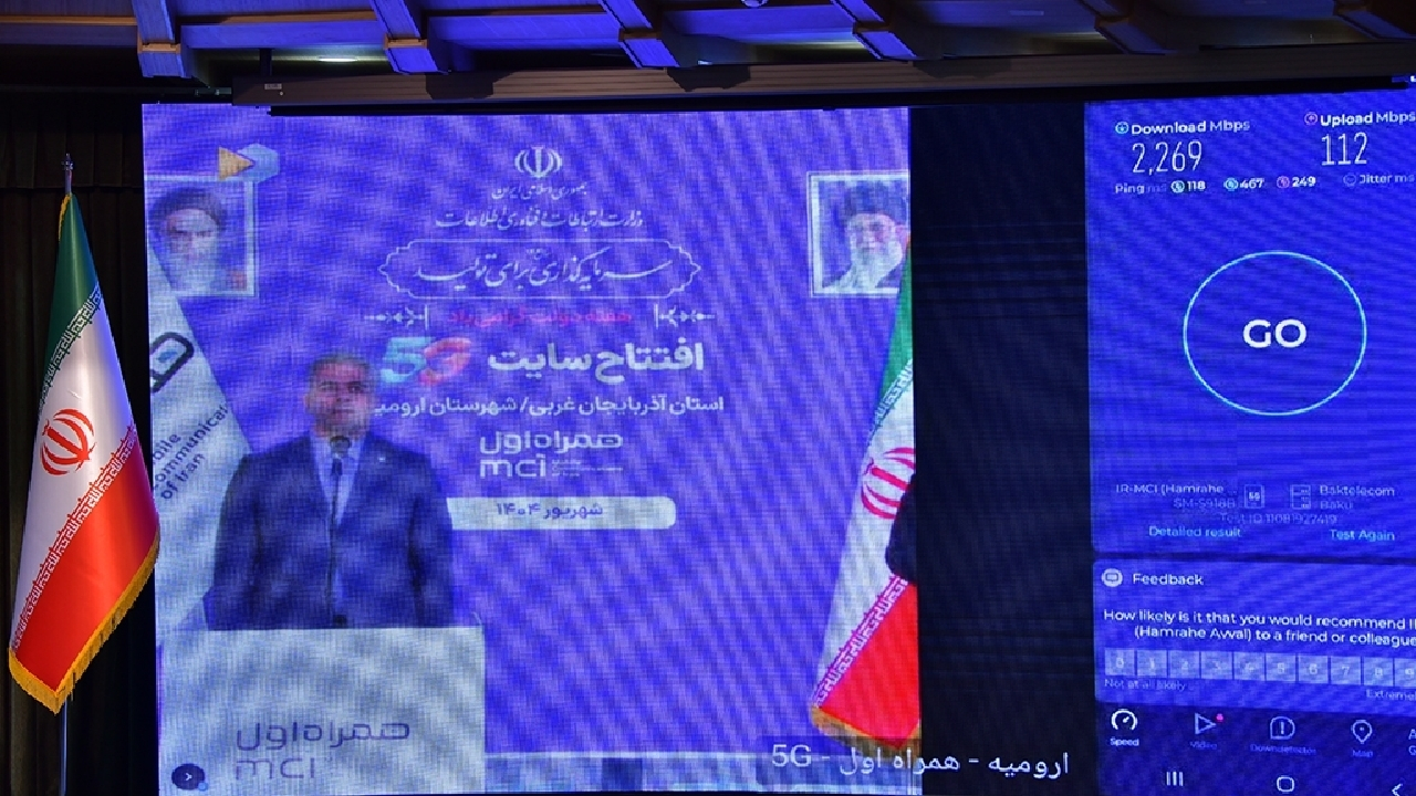 ثبت سرعت ۲.۲۶۹ گیگابیتی 5G همراه اول در شمال غرب کشور