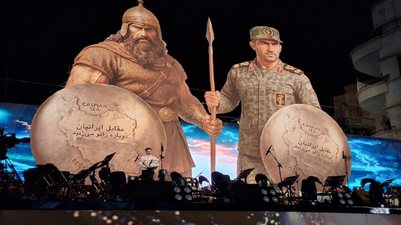 مجسمه «زانو زنندگان برابر ایران» در میدان انقلاب رونمایی شد + فیلم