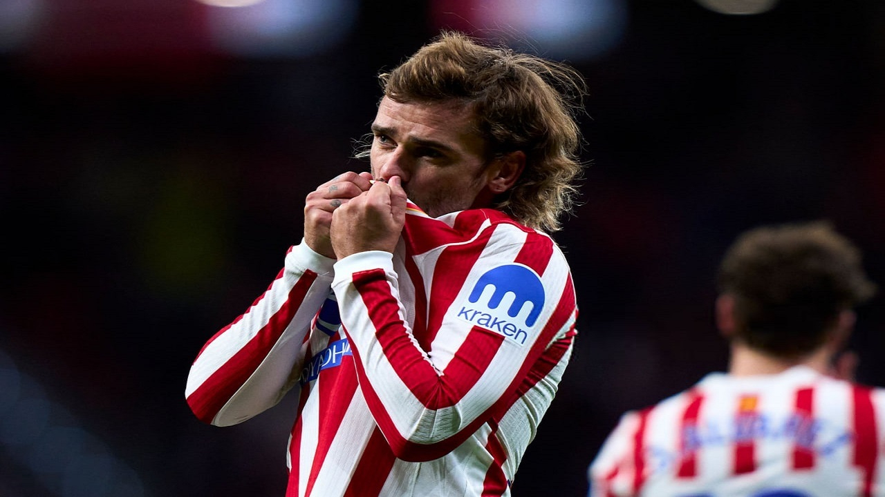 اتلتیکو مادرید ۳ - ۱ لوانته/ گریزمن به کمک سیمئونه آمد