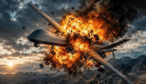 انهدام پنجاه و چهارمین فروند MQ-9 آمریکا در تنگه هرمز