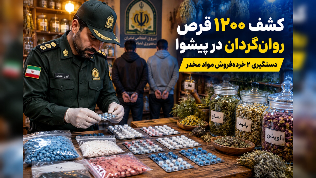کشف ۱۲۰۰ قرص روانگردان از عطاریهای پیشوا