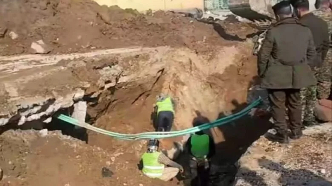 کشف گور جمعی شهدای انتفاضه شعبانیه در کربلا در جریان عملیات مرمت