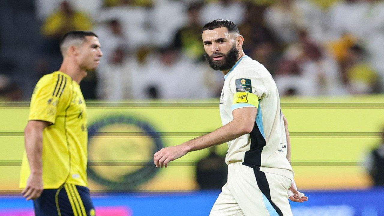 النصر ۱ - ۲ الاتحاد/ حذف رونالدو به دست بنزما