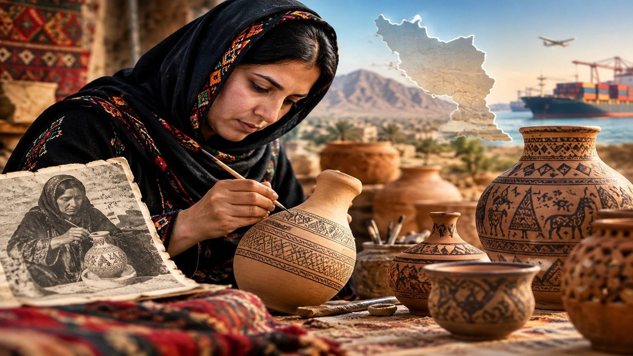 وقتی خاک بلوچستان روایتگر تاریخ شد؛ روایت زنی که به سفال بلوچستان جان دوباره داد + فیلم
