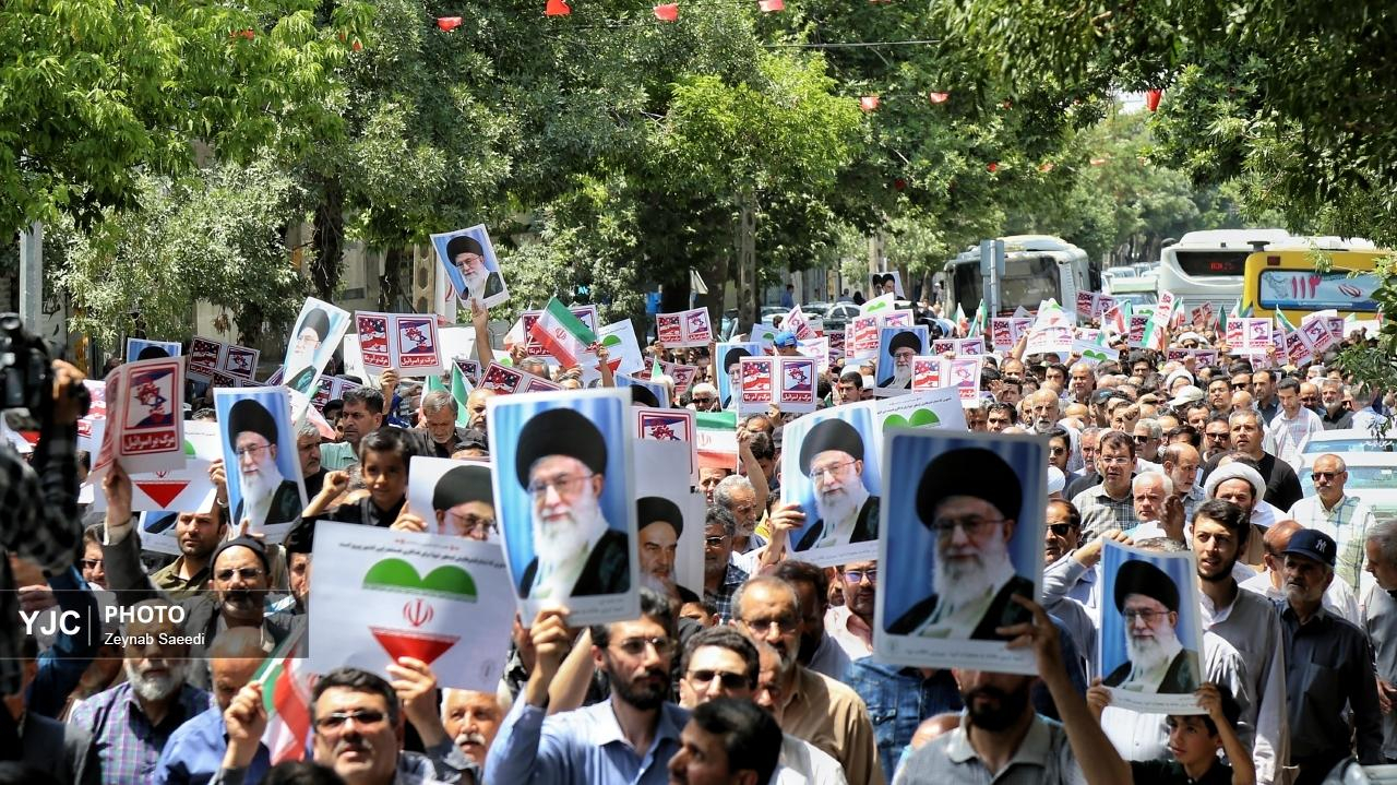 تجمع مردم همدان در محکومیت حملات رژیم صهیونیستی به کشور