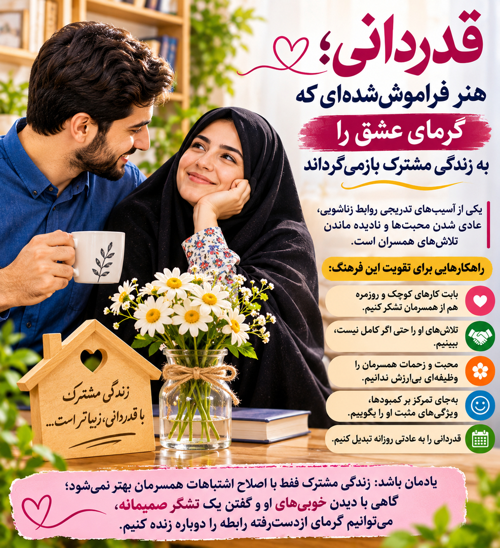 قدردانی؛ هنر فراموششدهای که گرمای عشق را به زندگی مشترک بازمیگرداند