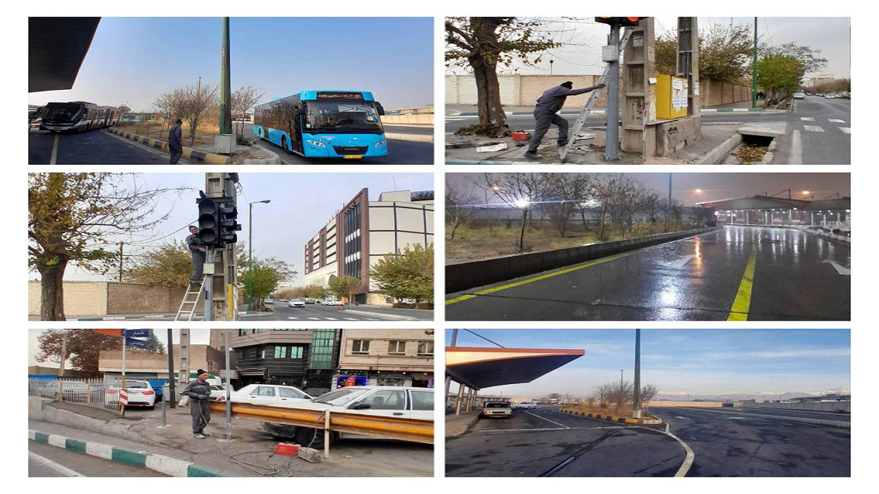 کاهش مخاطرات ترافیکی در دو معبر شاخص محلی