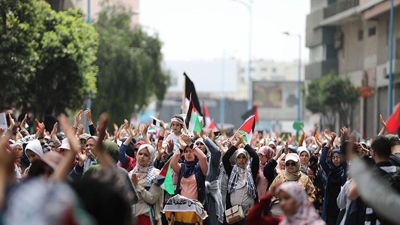 تظاهرات حمایت از فلسطین در مراکش + فیلم