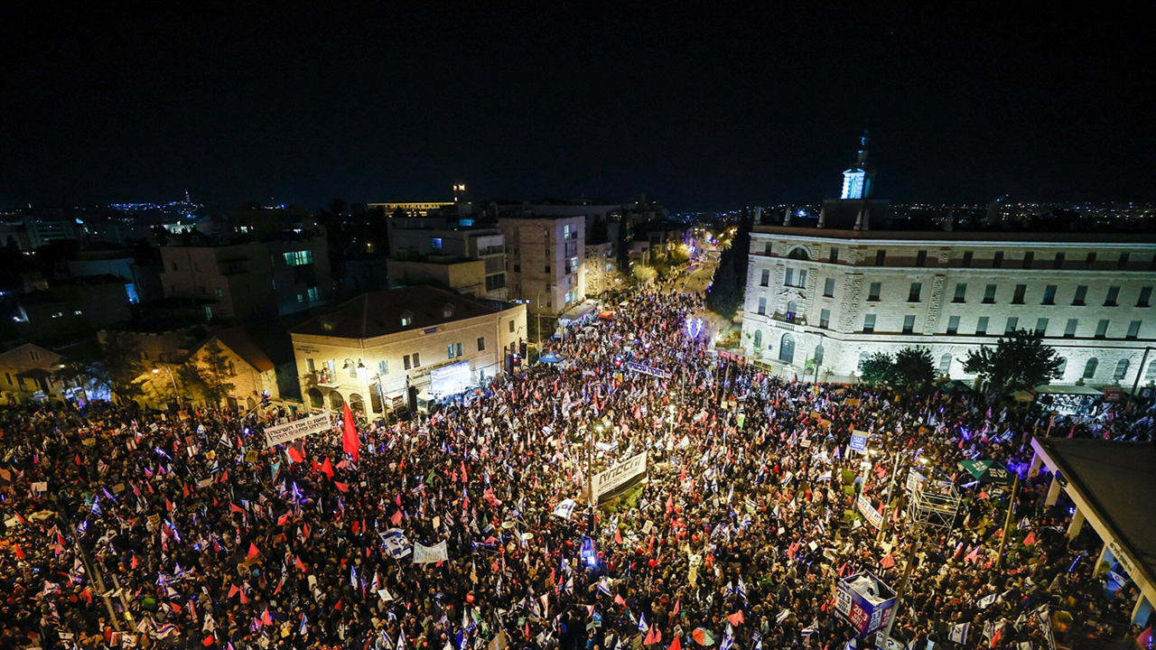 تظاهرات گسترده صهیونیست‌ها و درخواست برای تشکیل کمیته بررسی شکست‌های هفتم اکتبر + فیلم