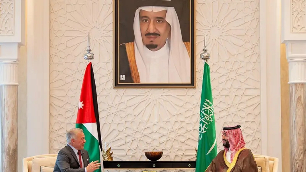 محمد بن سلمان و پادشاه اردن درباره تحولات فلسطین گفت‌و‌گو کردند