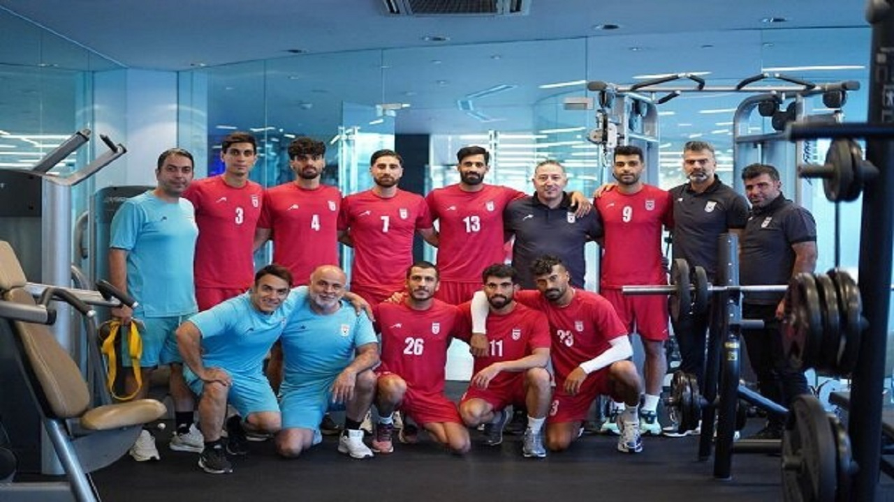 برگزاری تمرین ریکاوری تیم ملی فوتبال پس از بازی با هند
