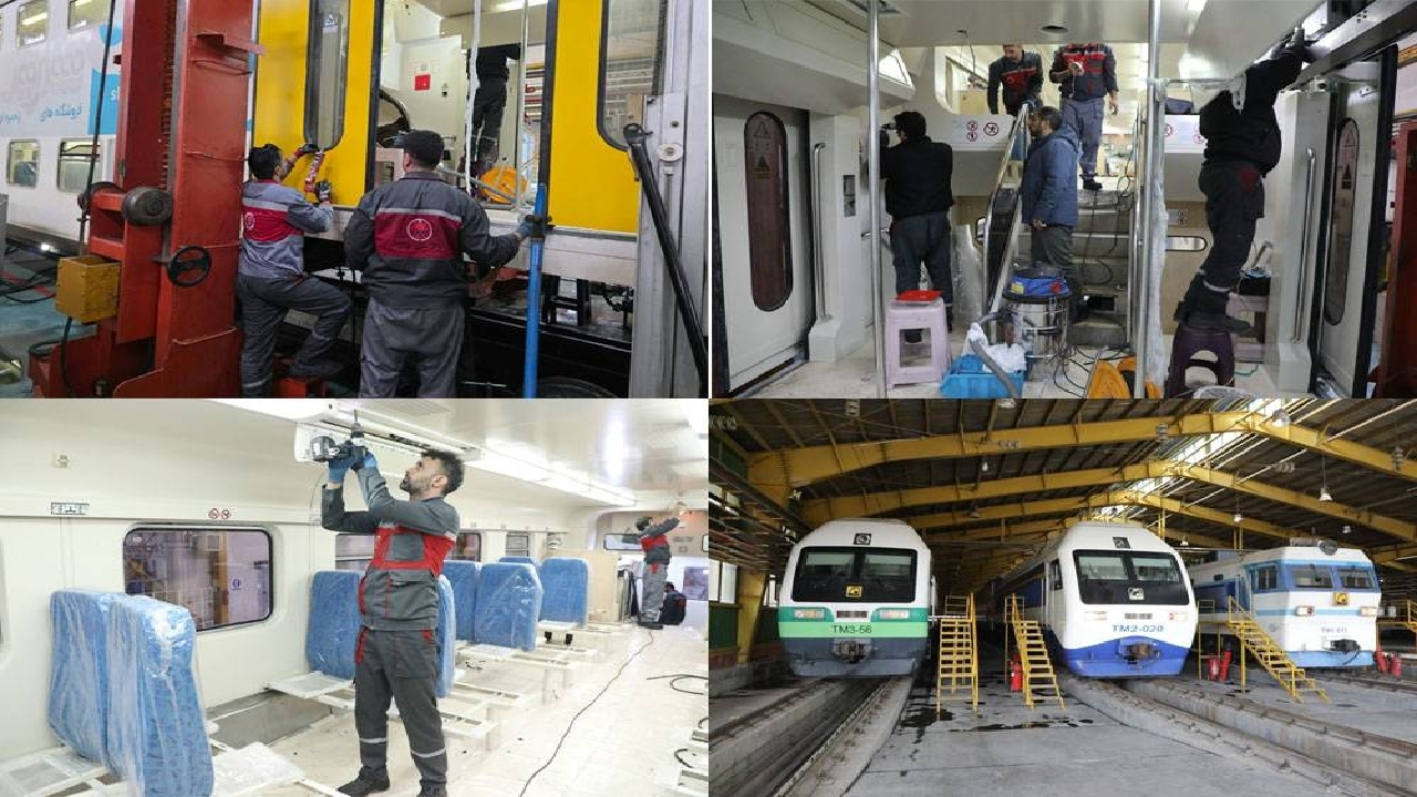 تسریع در اورهال ناوگان دوطبقه خط ۵ مترو در قالب طرح استقبال از بهار