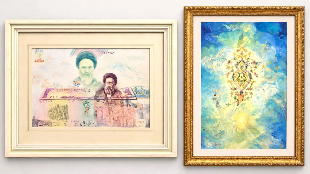 دو تابلوی استاد محمدناصر آیینه‌چیان به آستان قدس رضوی اهدا شد