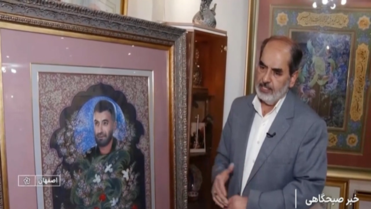 رونمایی از یک اثر نگارگری به یاد شهید طهرانی مقدم + فیلم