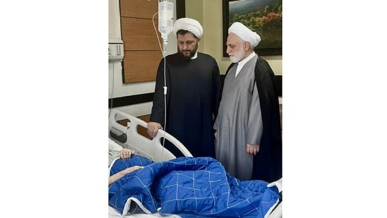 عیادت رئیس قوه قضاییه از آیتالله نوری همدانی