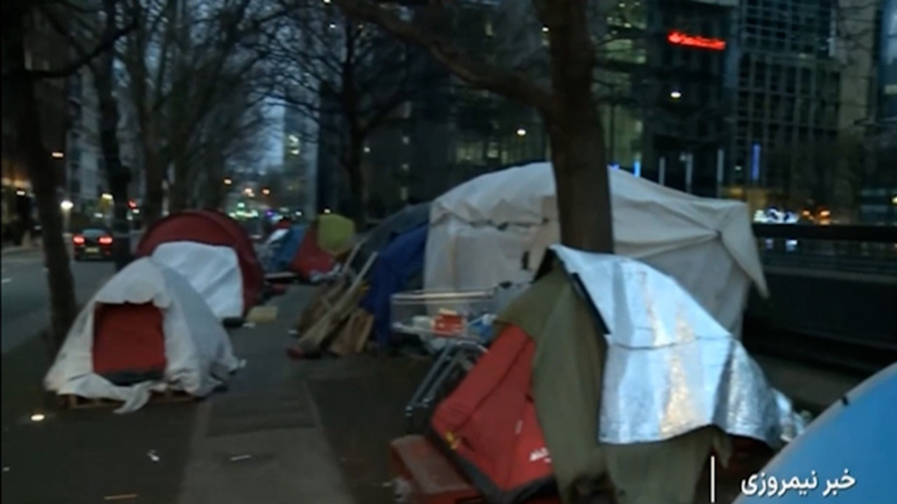 فقر و بی خانمانی در انگلیس + فیلم