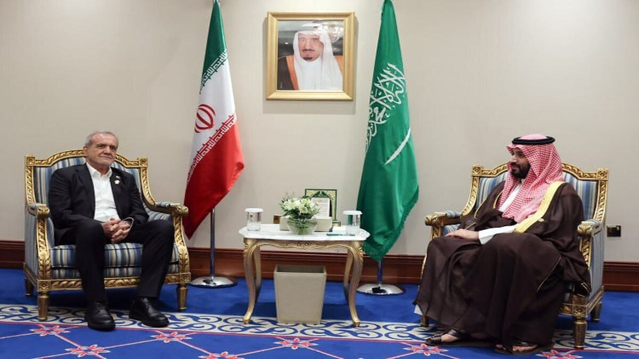دیدار ولیعهد عربستان با رئیس جمهور ایران در دوحه