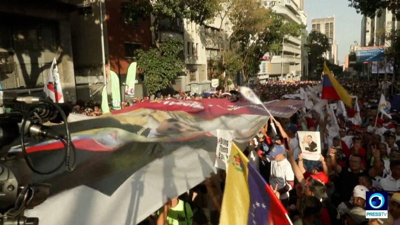 فریاد هزاران ونزوئلایی برای آزادی مادورو + فیلم