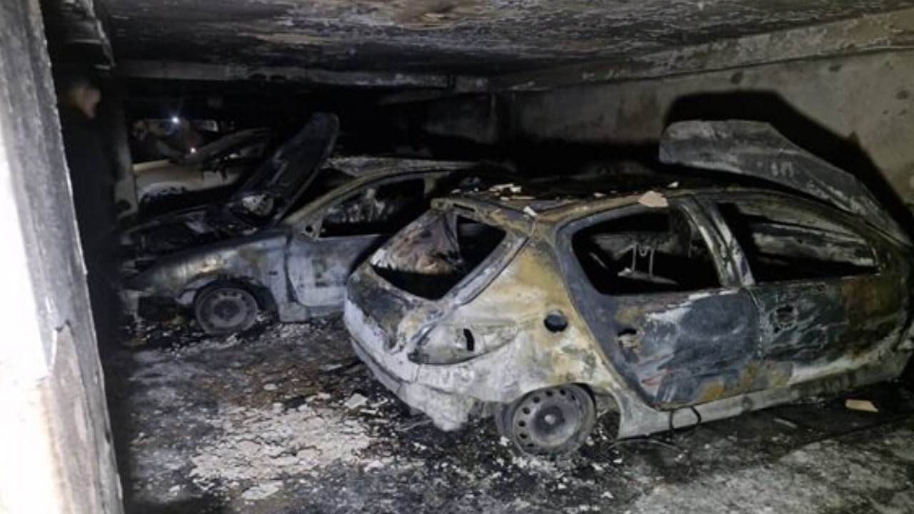 آتش‌سوزی در پارکینگ یک ساختمان مسکونی در غرب تهران