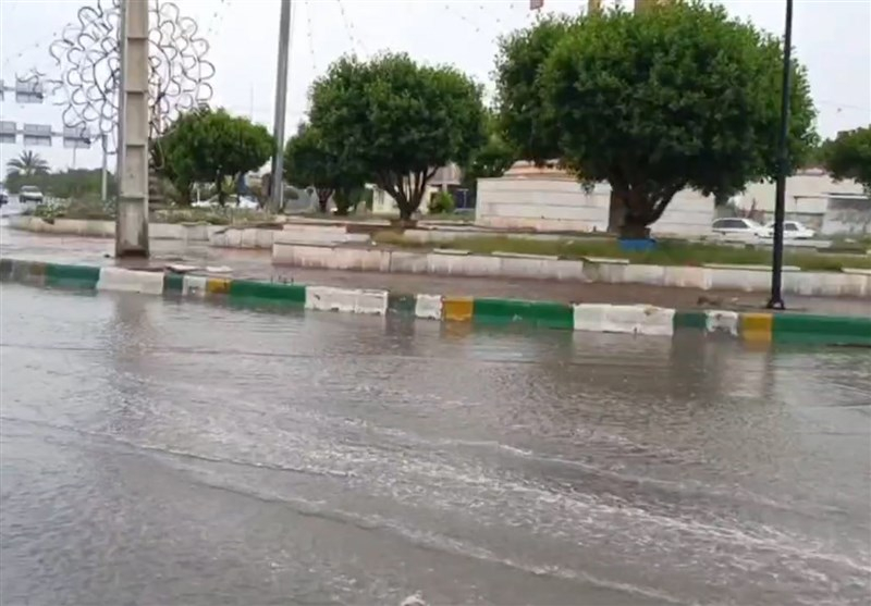 دیشب آسمان اهواز بارید؛ صبح امروز آب‌های سطحی جمع‌ شد