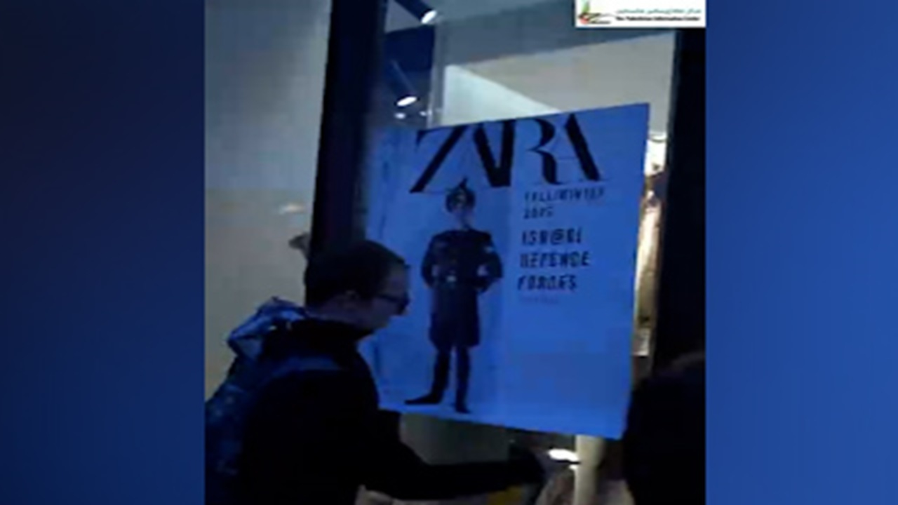 تظاهرات در فروشگاه زارا در کراکوف لهستان + فیلم