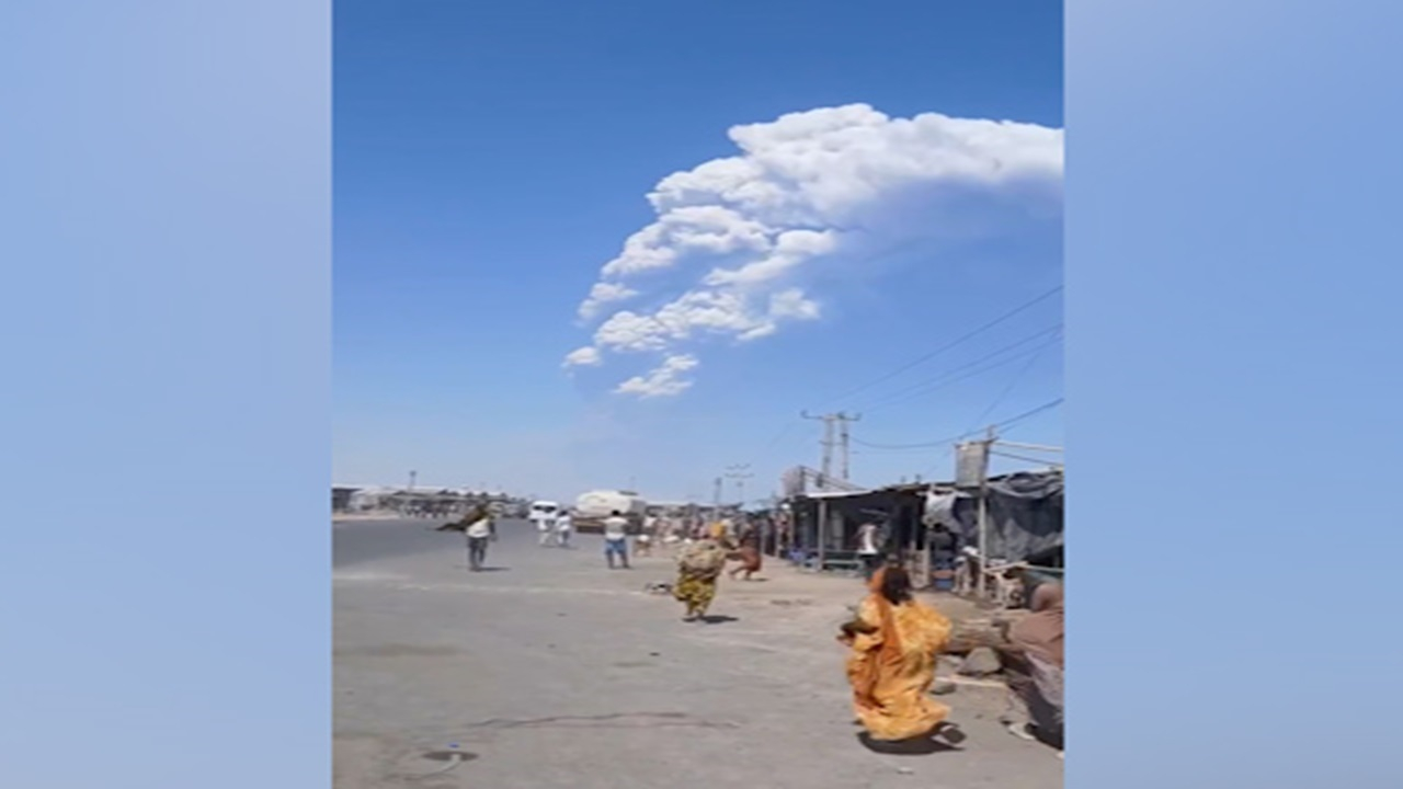 اولین لحظات فوران آتشفشان در اتیوپی+ فیلم