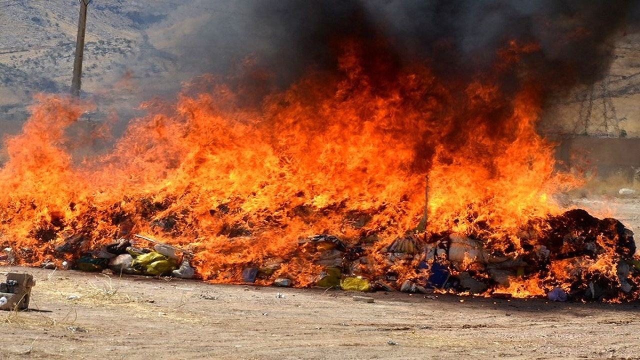 امحای ۲۰ تن انواع مواد مخدر توسط پلیس تهران
