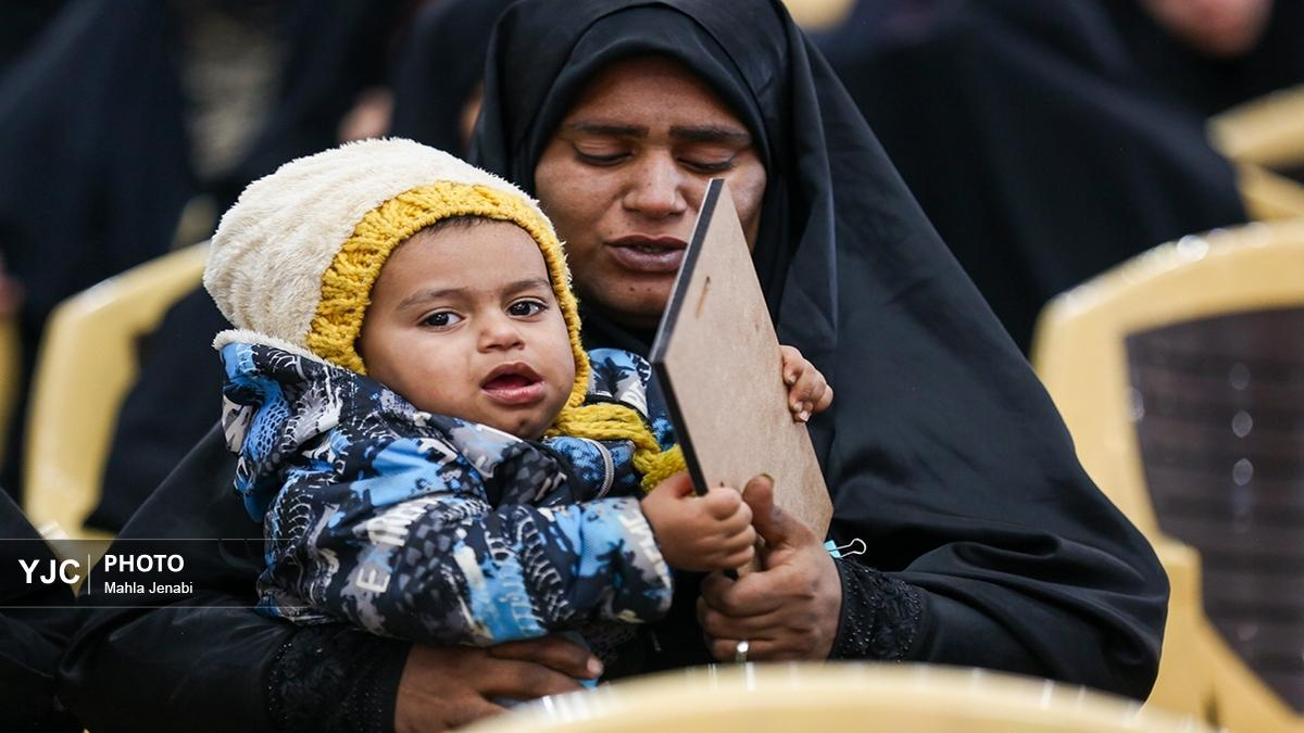 مراسم اربعین شهدای حوادث دی در کیش و کرمان