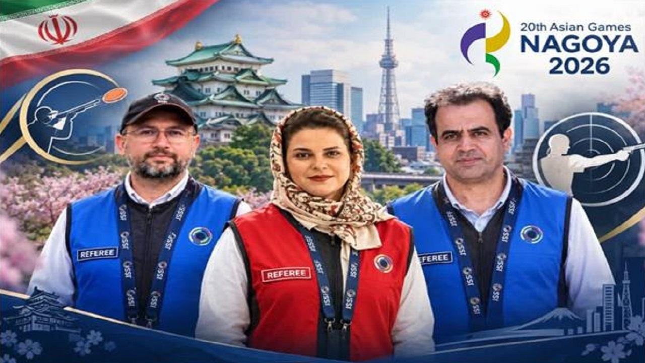سه داور ایرانی تیراندازی با تفنگ در بازیهای آسیایی قضاوت میکنند