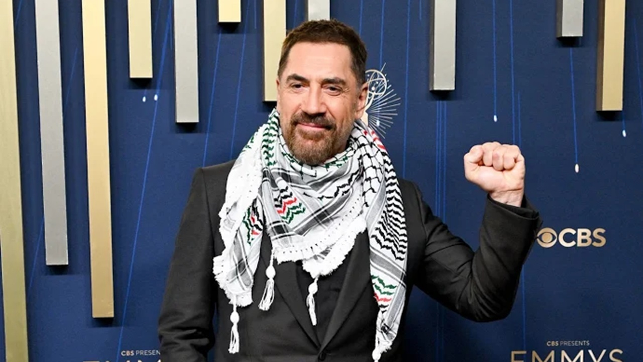 چفیه فلسطینی بر گردن بازیگر هالیوودی + فیلم